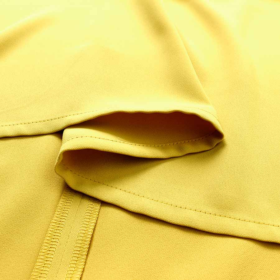 タックデザイン ロングワンピース(Mサイズ／イエロー／chousonnette(シューソネット))USED