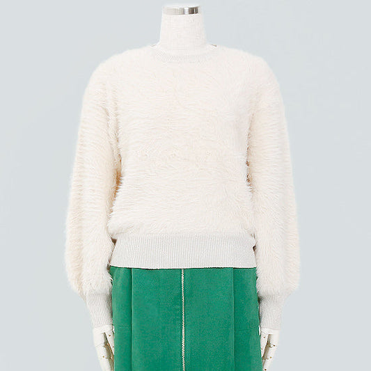 リブニット(Mサイズ／ベージュ／WHITE JOOLA(ホワイトジョーラ)),USED
