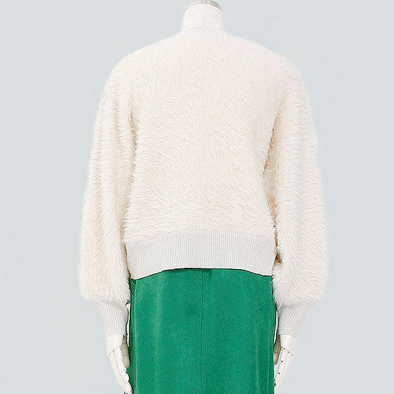 リブニット(Mサイズ／ベージュ／WHITE JOOLA(ホワイトジョーラ)),USED