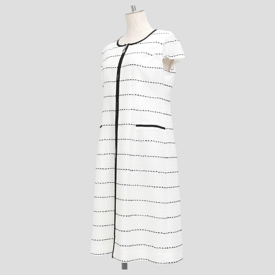 サマーツイードワンピース(Lサイズ／ホワイト／R.Deux(アールドゥ))USED