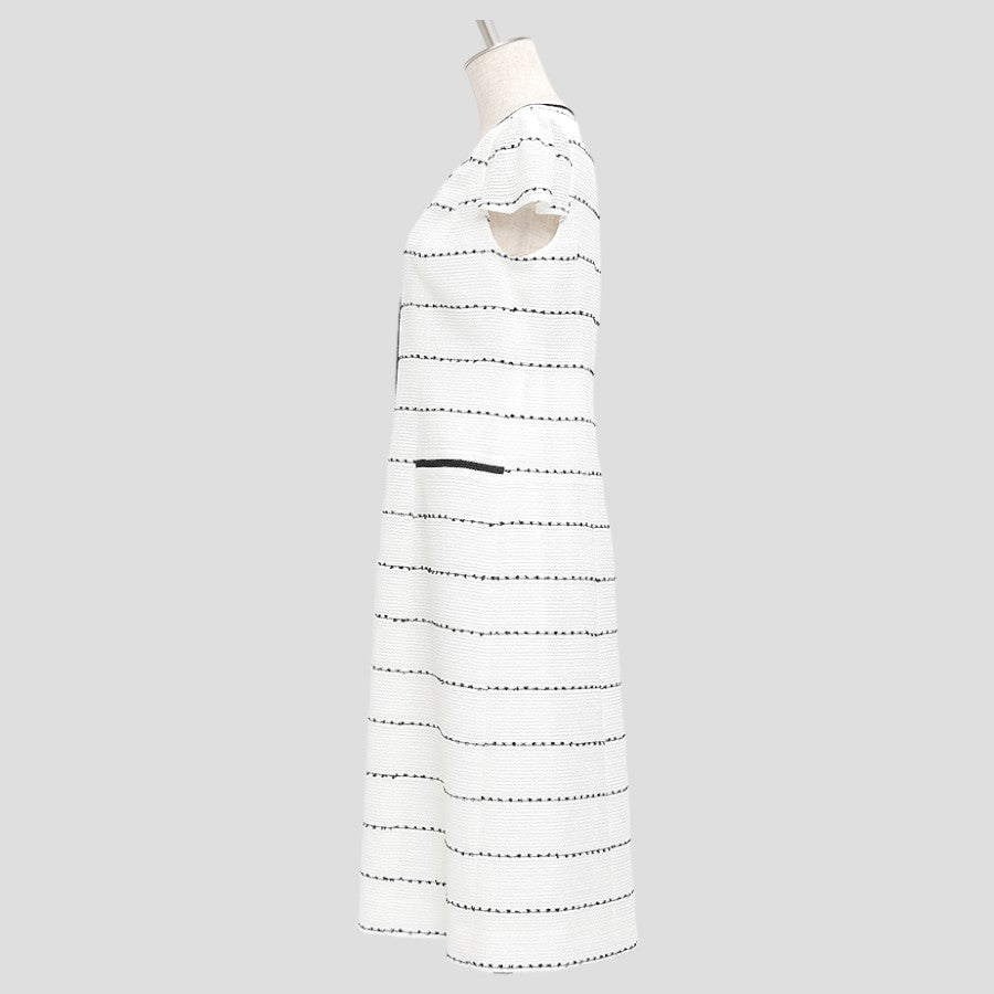 サマーツイードワンピース(Lサイズ／ホワイト／R.Deux(アールドゥ))USED