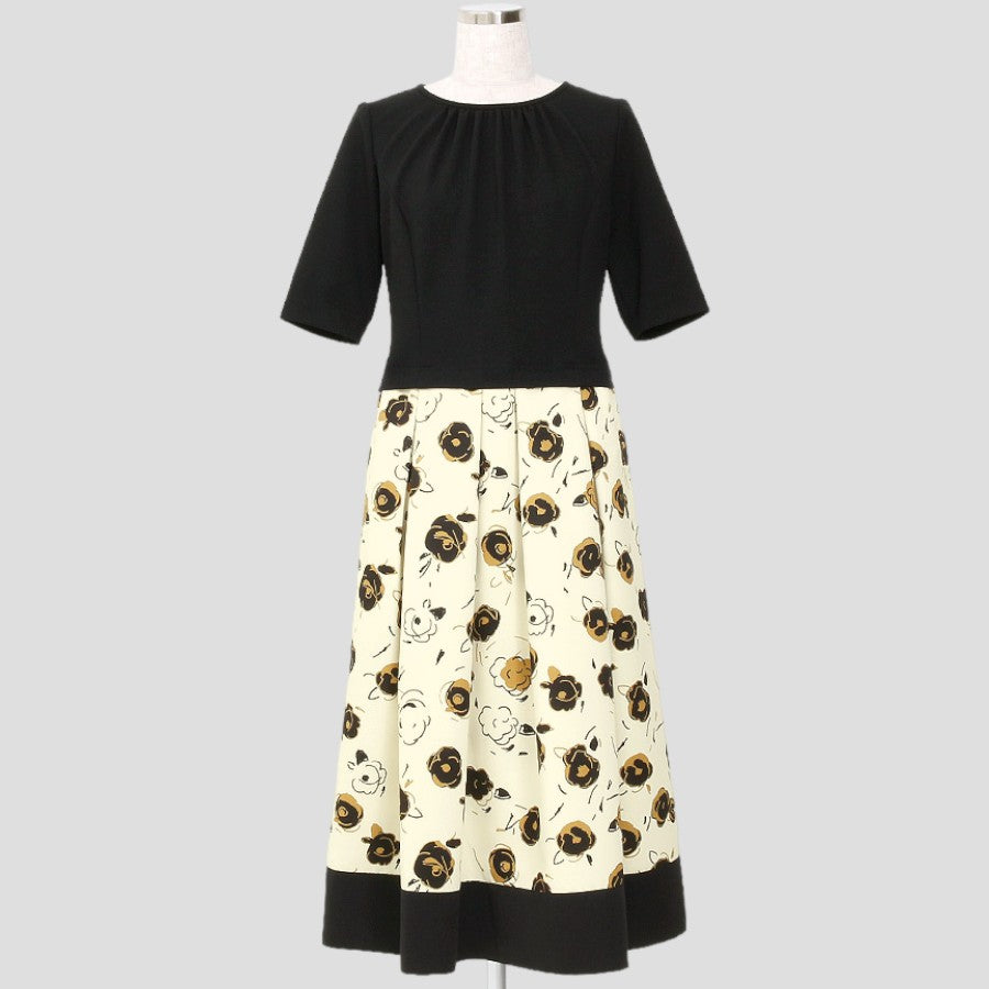 異素材ドッキングワンピース(Mサイズ／ホワイト／REGENCE(レジァンス))USED