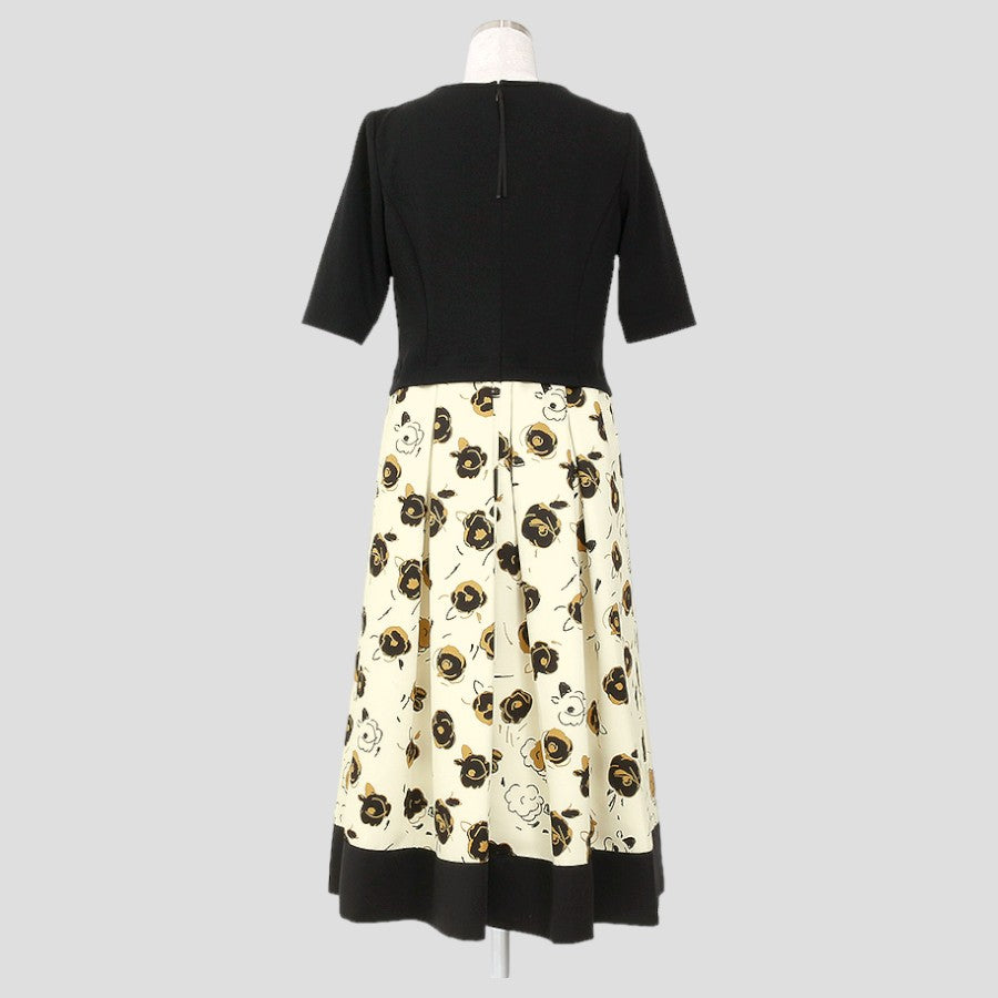 異素材ドッキングワンピース(Mサイズ／ホワイト／REGENCE(レジァンス))USED