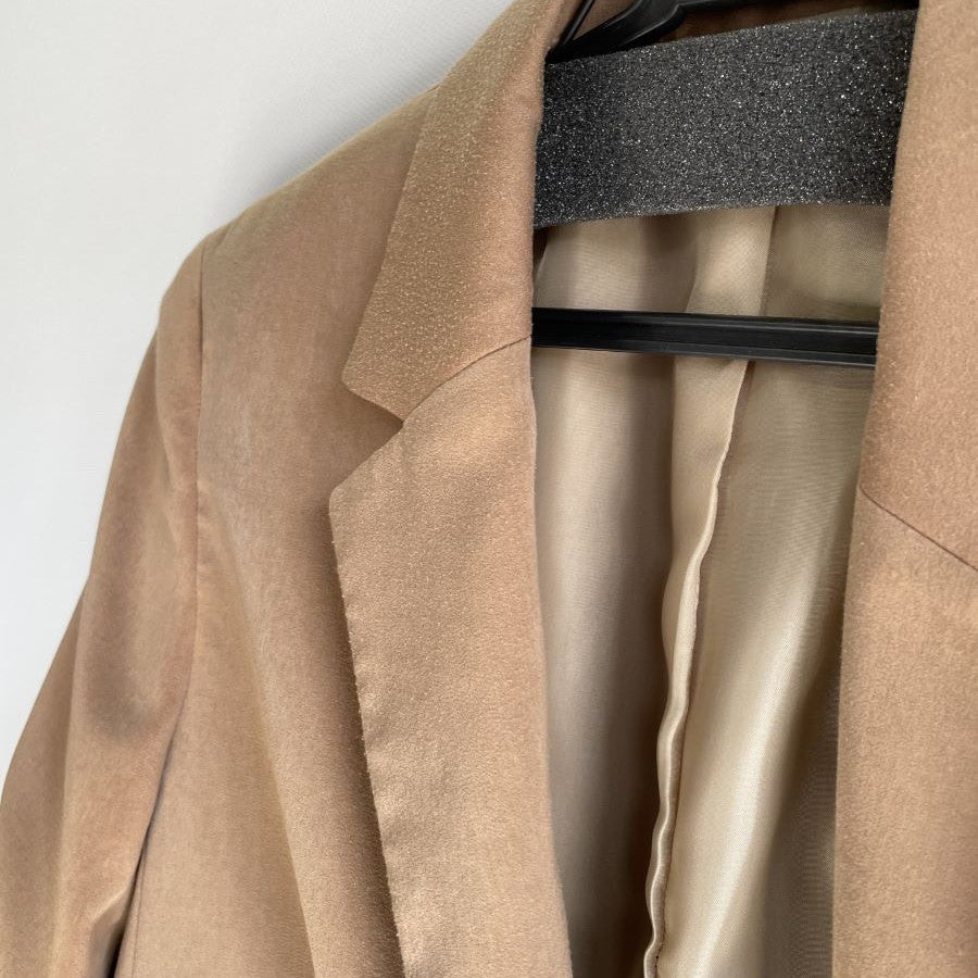 スエード調テーラードジャケット(XLサイズ／ベージュ／WHITE JOOLA(ホワイトジョーラ))