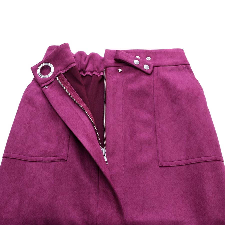 タイトスカート(Mサイズ／パープル・ワイン・ボルドー／Palm Riche(ポームリシュ))USED