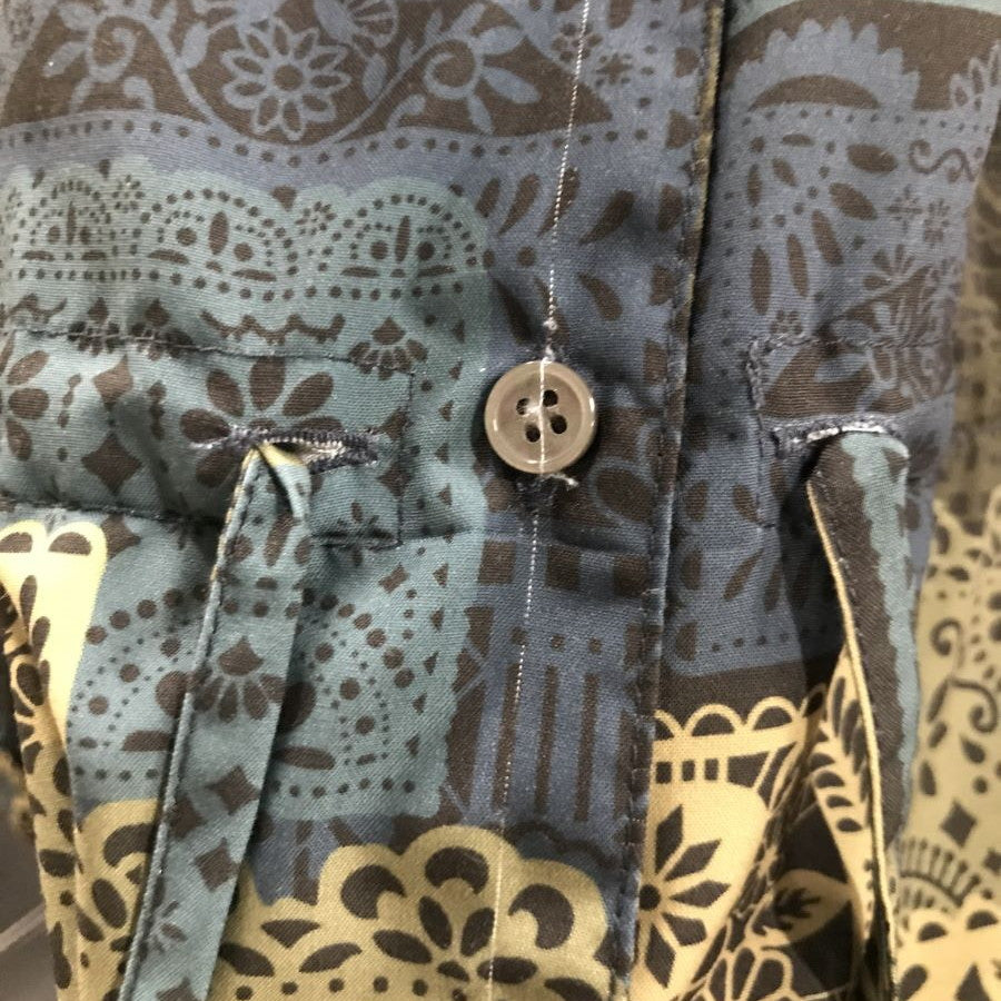 エスニック風プリント ギャザーワンピース(Mサイズ／ブルー・水色／MILKFED.(ミルクフェド))USED