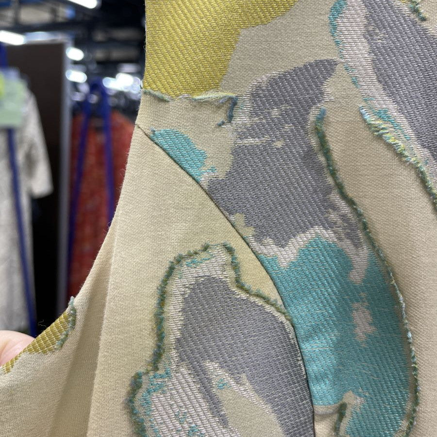 ジャガード花柄ワンピース(Mサイズ／ベージュ／組曲(クミキョク))USED