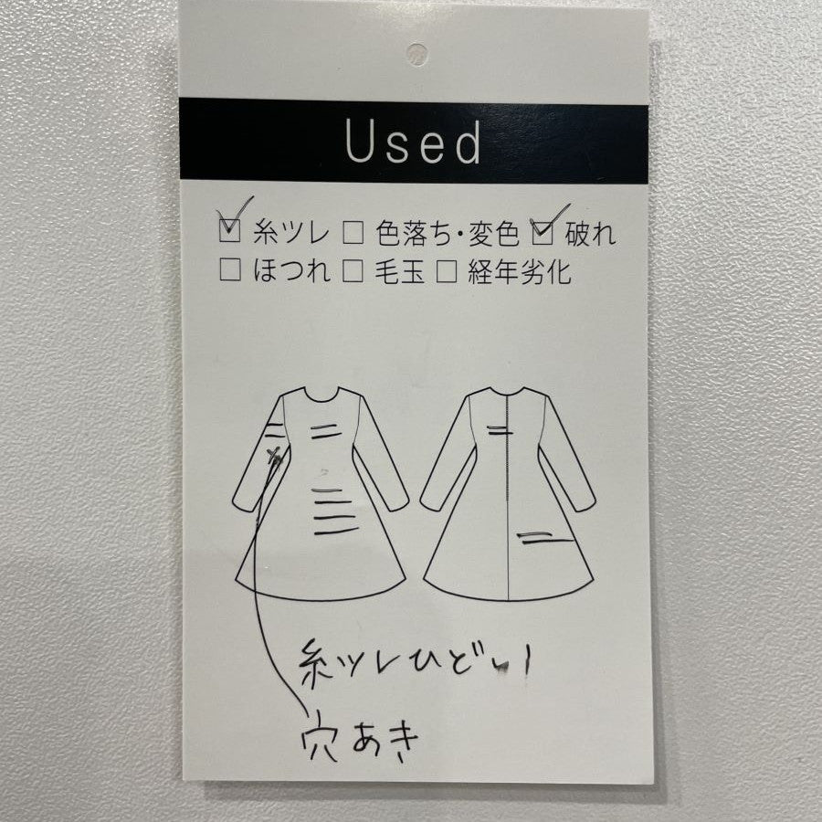 アーティードットプリントワンピース(Lサイズ／ネイビー／TRANS WORK(トランスワーク)),春,夏,秋,冬,USED