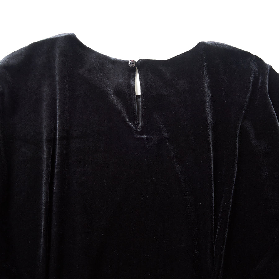 ベロアワンピース(XLサイズ／ブラック／Otto(オットー)),秋,冬,USED