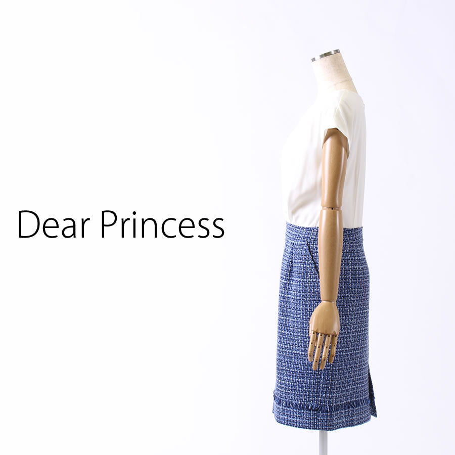 ファンシー ツイード ワンピース(Sサイズ／ネイビー／Dear Princess(ディアプリンセス))