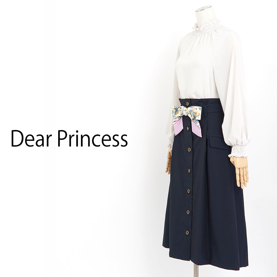 異素材セットアップ(Mサイズ／ネイビー／Dear Princess(ディアプリンセス))