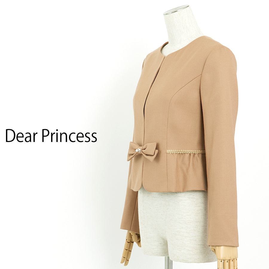ウールジャケット [付属品 1点：リボンピン](Mサイズ／ベージュ／Dear Princess(ディアプリンセス))