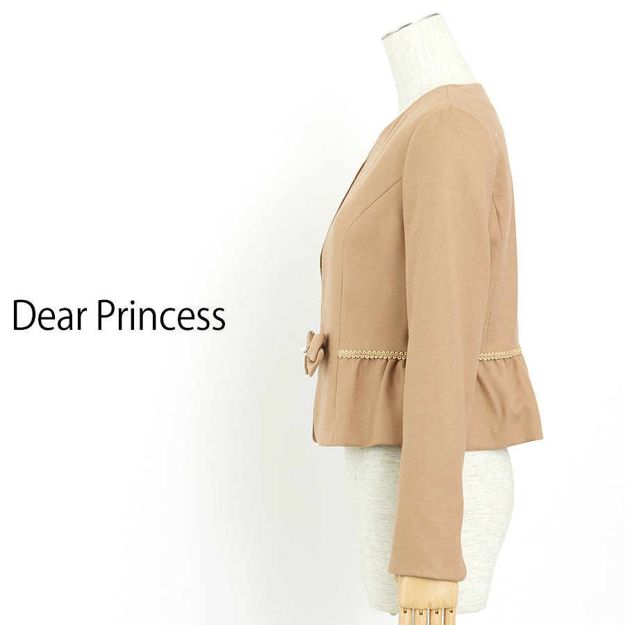 ウールジャケット [付属品 1点：リボンピン](Mサイズ／ベージュ／Dear Princess(ディアプリンセス))