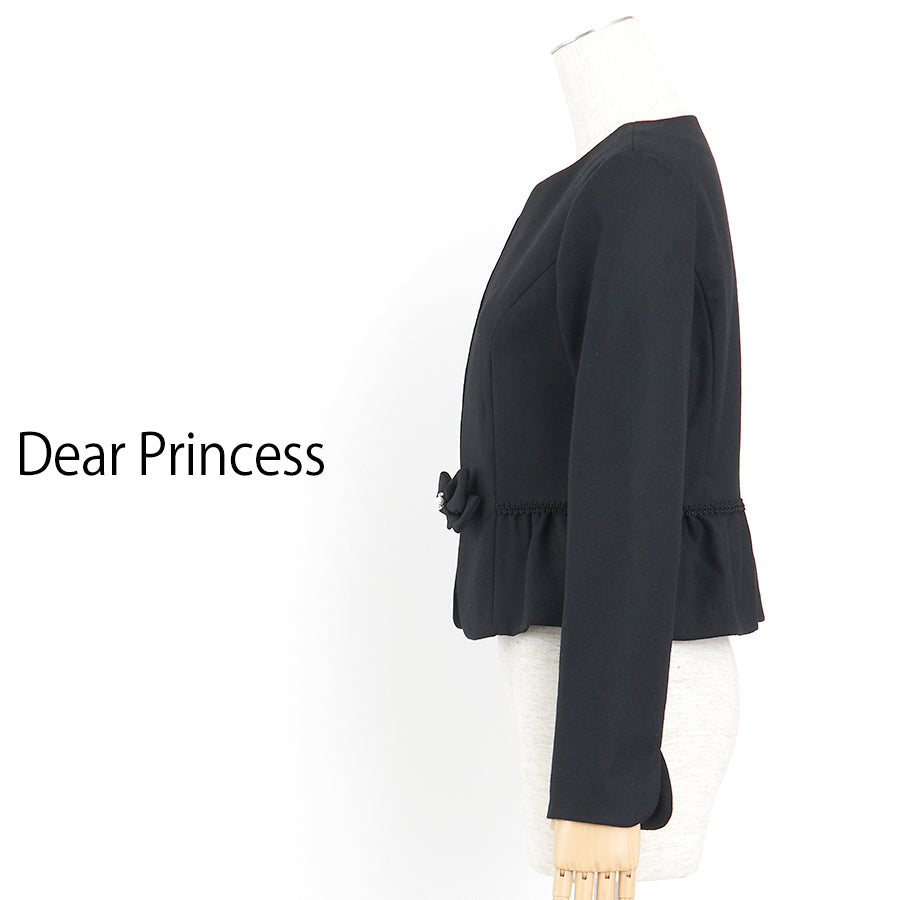 ウールジャケット [付属品 1点：リボンピン](Mサイズ／ブラック／Dear Princess(ディアプリンセス))