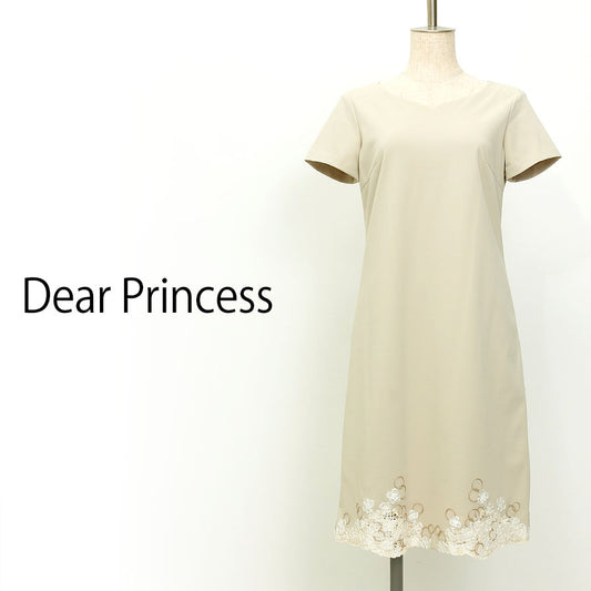 レクシュールスムースワンピース(Mサイズ／ベージュ／Dear Princess(ディアプリンセス))USED