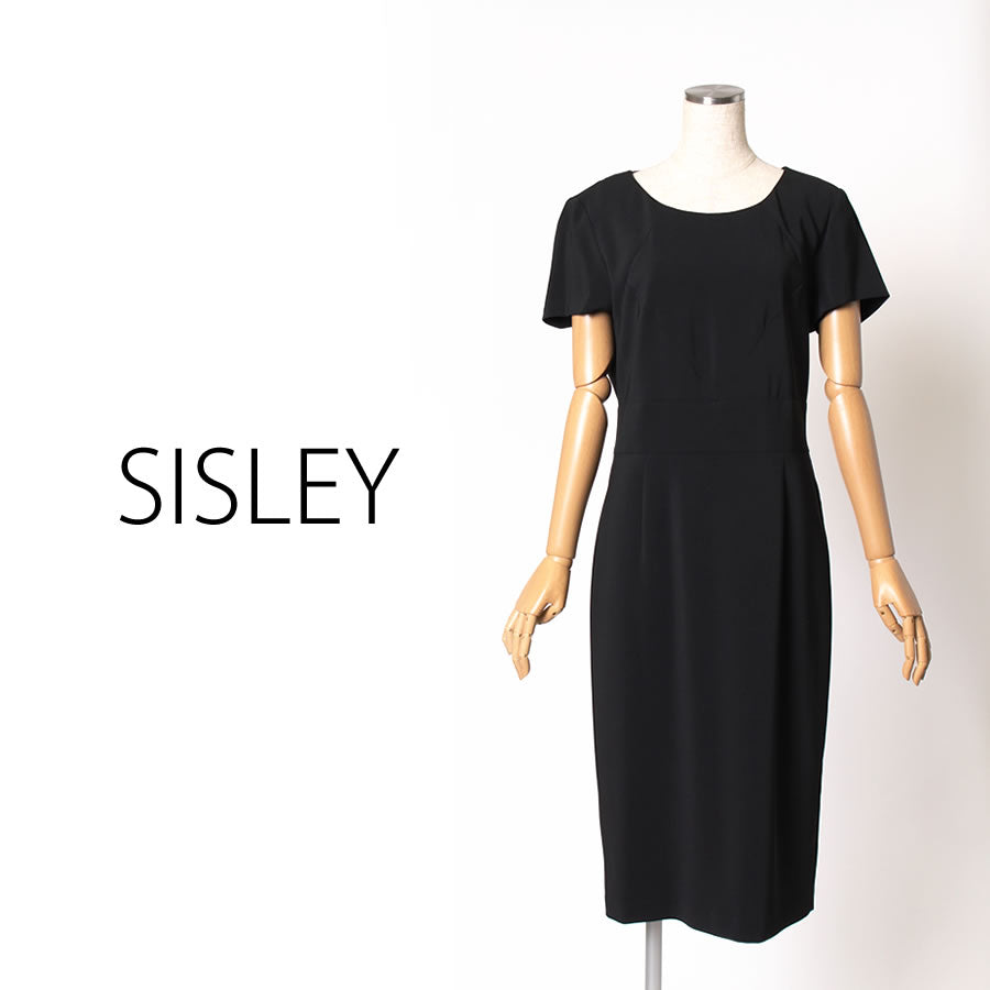 カディー ウエスト切り替え半袖ワンピース(Lサイズ／ブラック／SISLEY(シスレー))