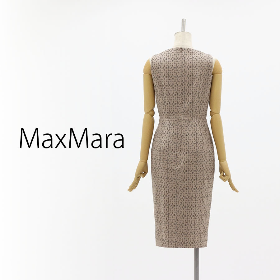 小花柄 ノースリーブ ワンピース(Mサイズ／ゴールド／MaxMara(マックスマーラ))