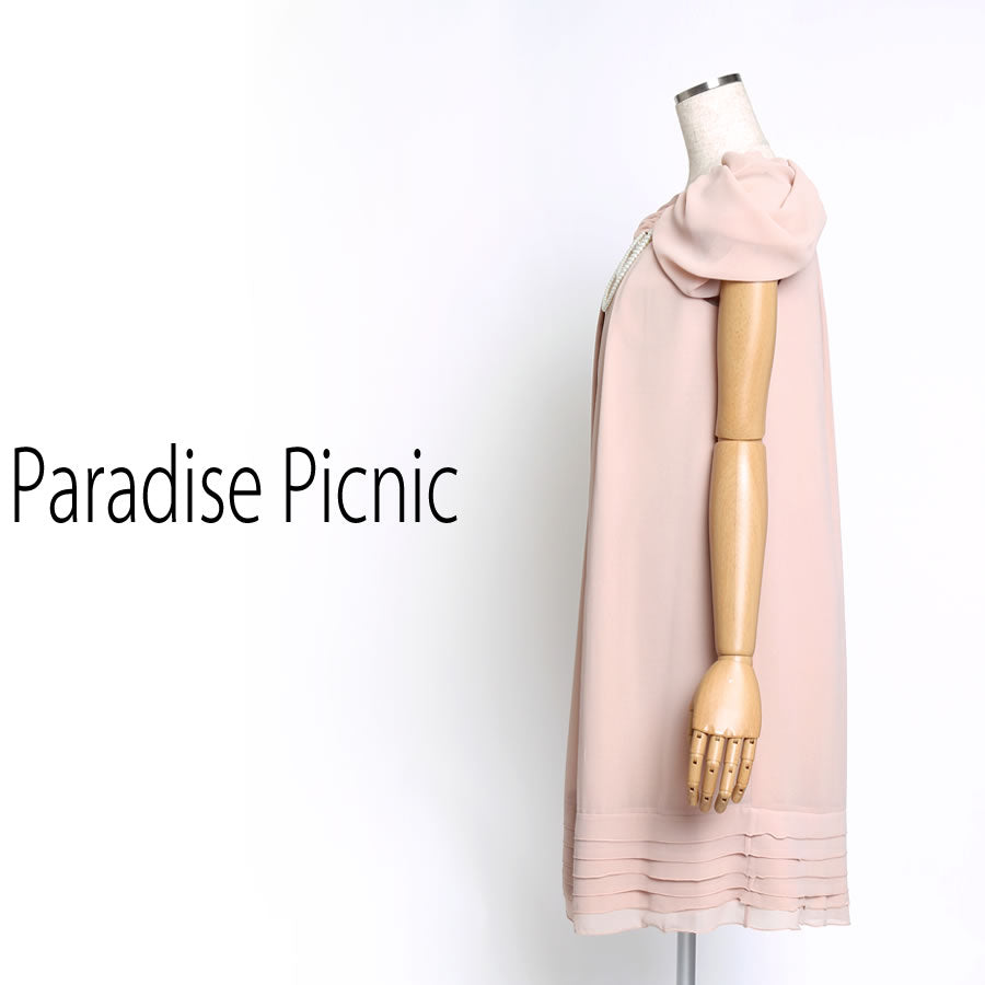 袖取り外し可能 2WAY ドレスワンピース(Fサイズ／ベージュ／Paradise Picnic(パラダイスピクニック))