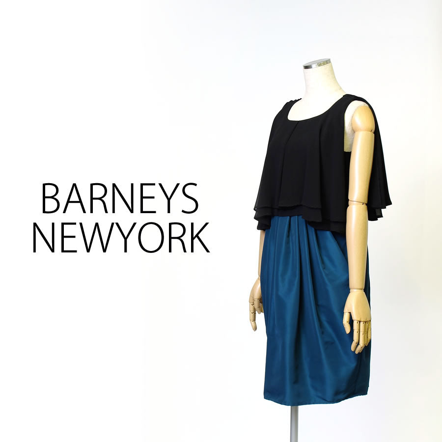 バイカラー 袖２way ドレス(Mサイズ／ブラック／BARNEYS NEWYORK(バーニーズ ニューヨーク))