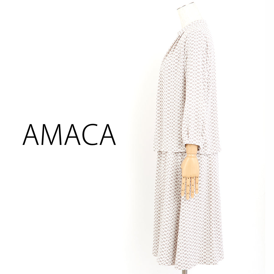 モノトーンジオメトリーセットアップ(Lサイズ／グレー／AMACA(アマカ))