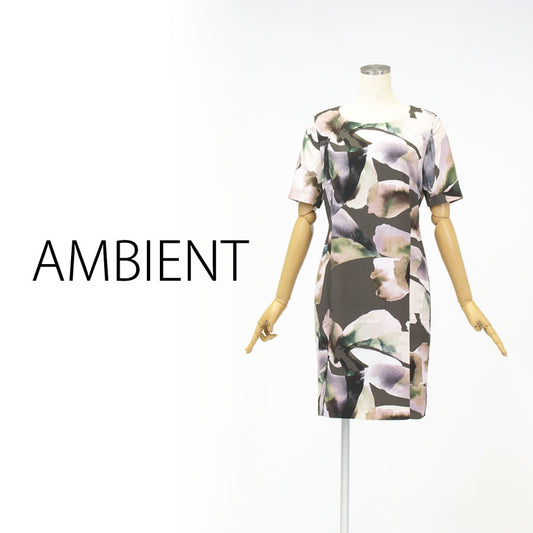 フローラルドレス(Mサイズ／カーキ／AMBIENT(アンビエント))USED