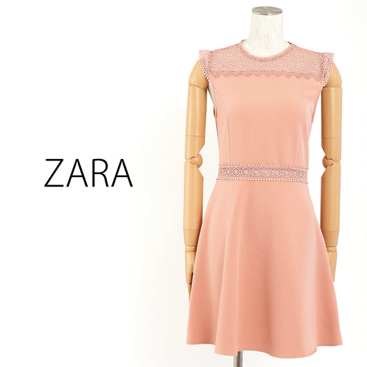 コントラストレース付きワンピース（Mサイズ / メーキャップ / ZARA（ザラ））