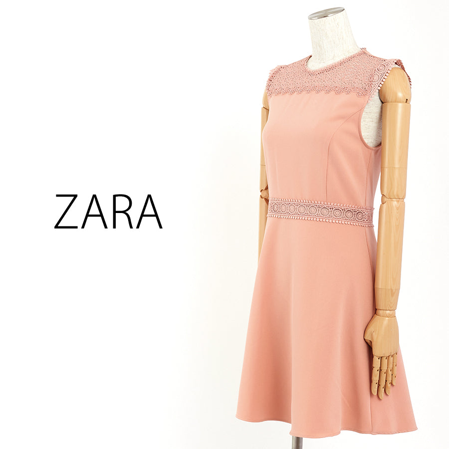 コントラストレース付きワンピース（Mサイズ / メーキャップ / ZARA（ザラ））