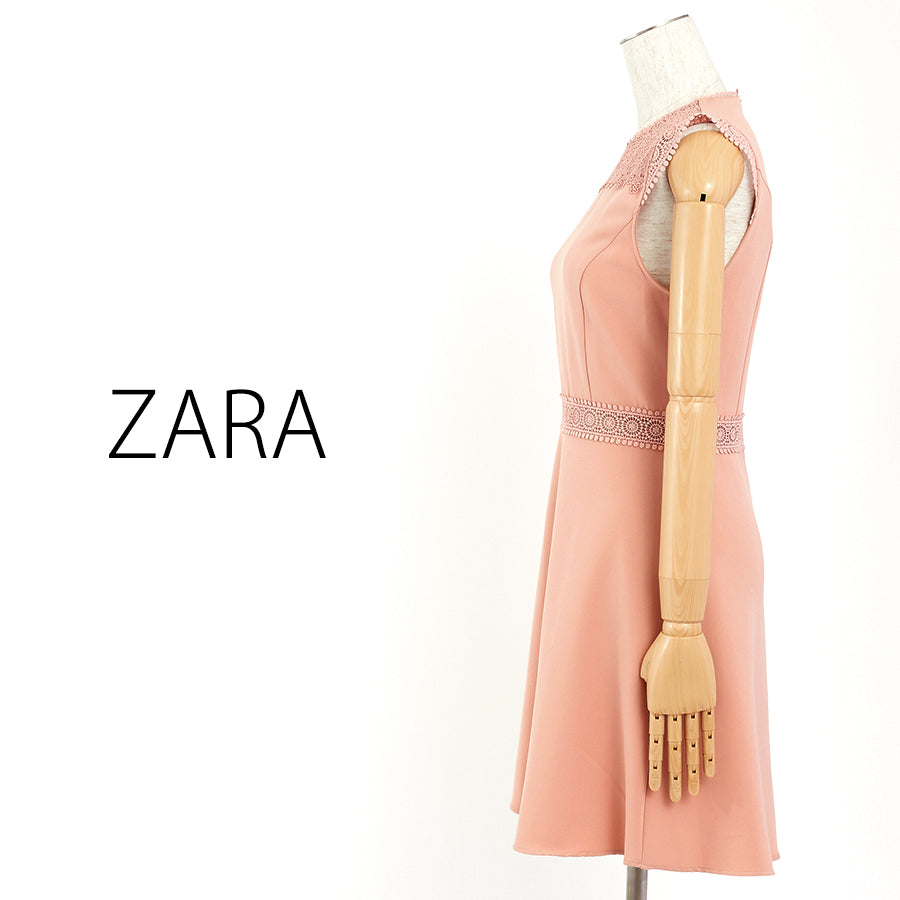 コントラストレース付きワンピース（Mサイズ / メーキャップ / ZARA（ザラ））