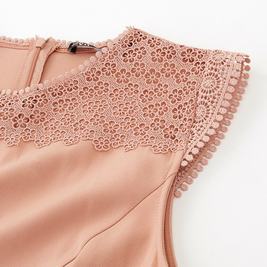 コントラストレース付きワンピース（Mサイズ / メーキャップ / ZARA（ザラ））