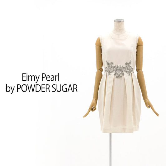 SLV レース タック コクーン ワンピース(Mサイズ／ベージュ／Eimy Pearl by POWDER SUGAR(エイミーパール　バイ　パウダーシュガー))