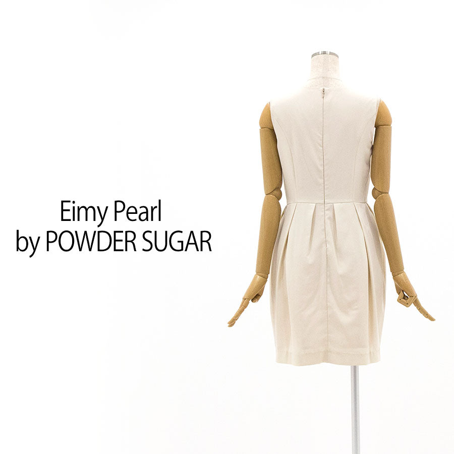 SLV レース タック コクーン ワンピース(Mサイズ／ベージュ／Eimy Pearl by POWDER SUGAR(エイミーパール　バイ　パウダーシュガー))