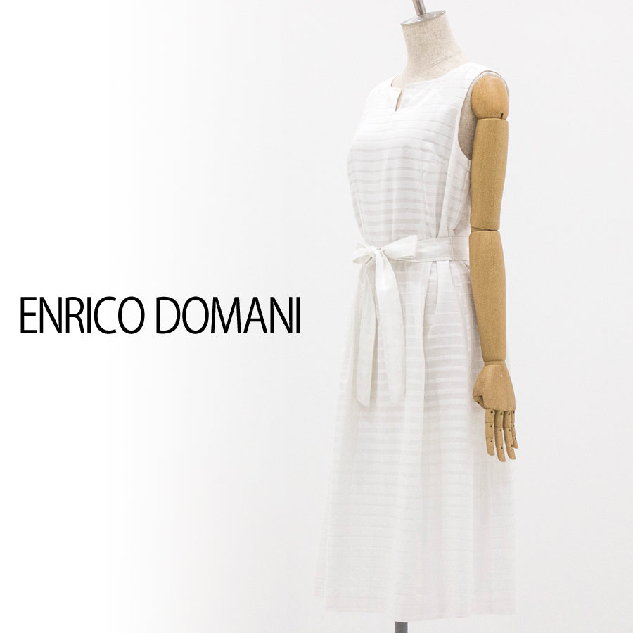 グラデーション チェック ワンピース(Sサイズ／ホワイト／ENRICO DOMANI(エンリコドマーニ))