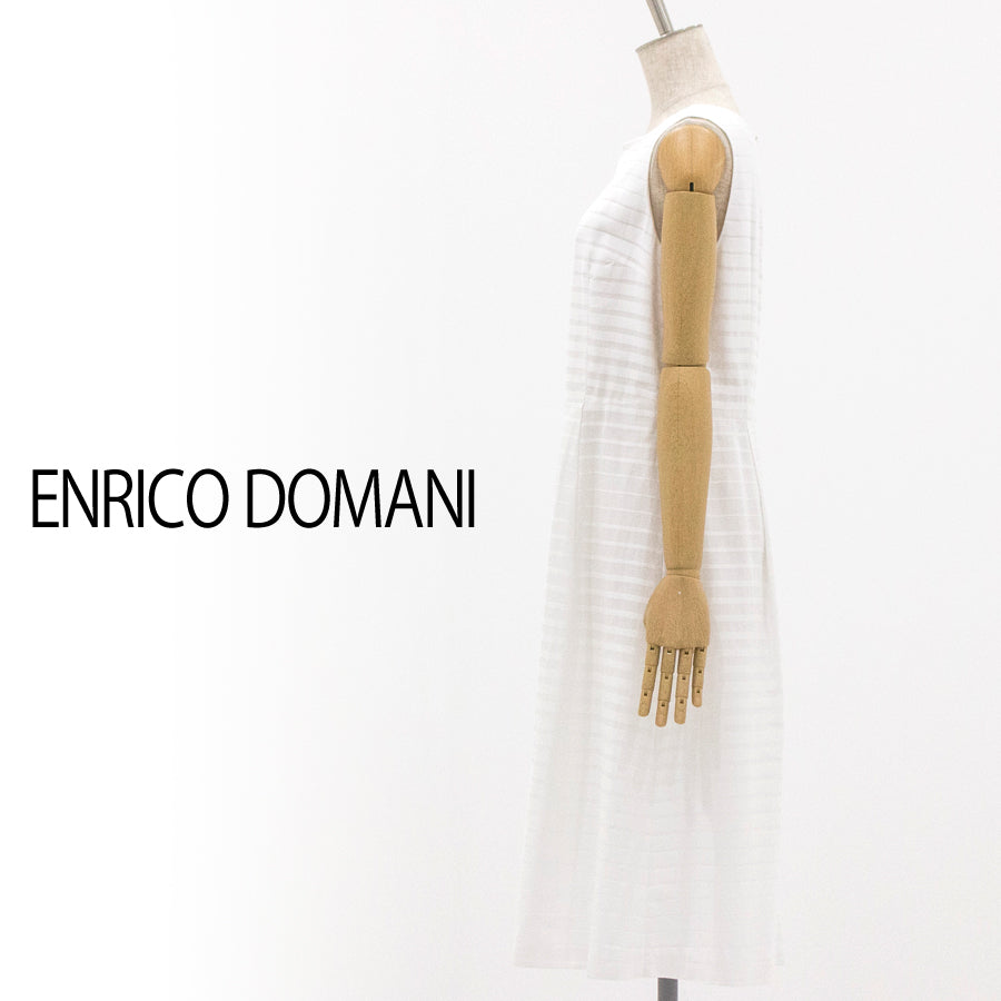 グラデーション チェック ワンピース(Sサイズ／ホワイト／ENRICO DOMANI(エンリコドマーニ))