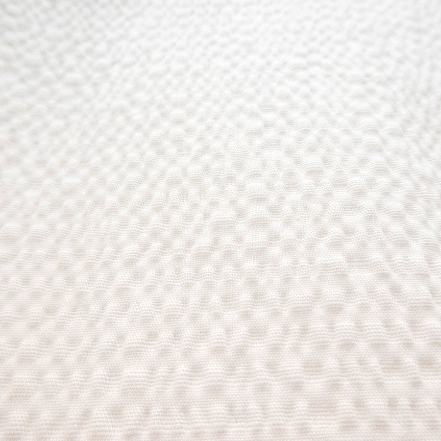 ウォッシャブルノーカラージャケット(Lサイズ／ホワイト／FABIA(ファビア))