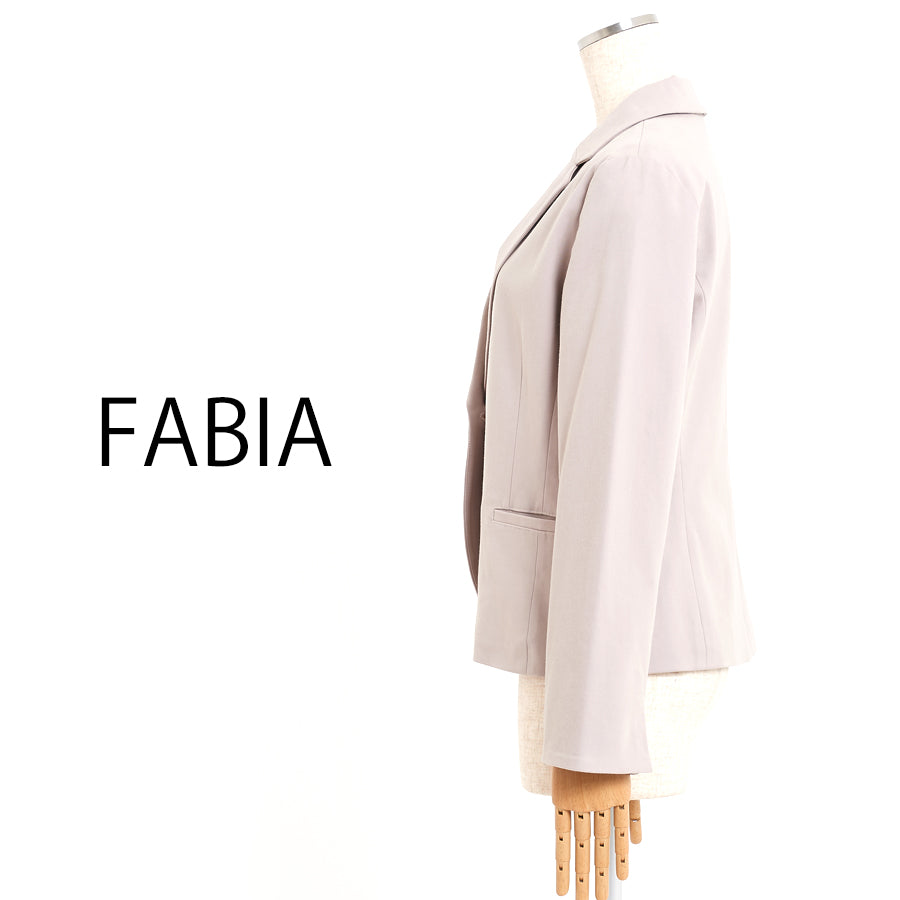 テーラードカラージャケット(Sサイズ／ベージュ／FABIA(ファビア))
