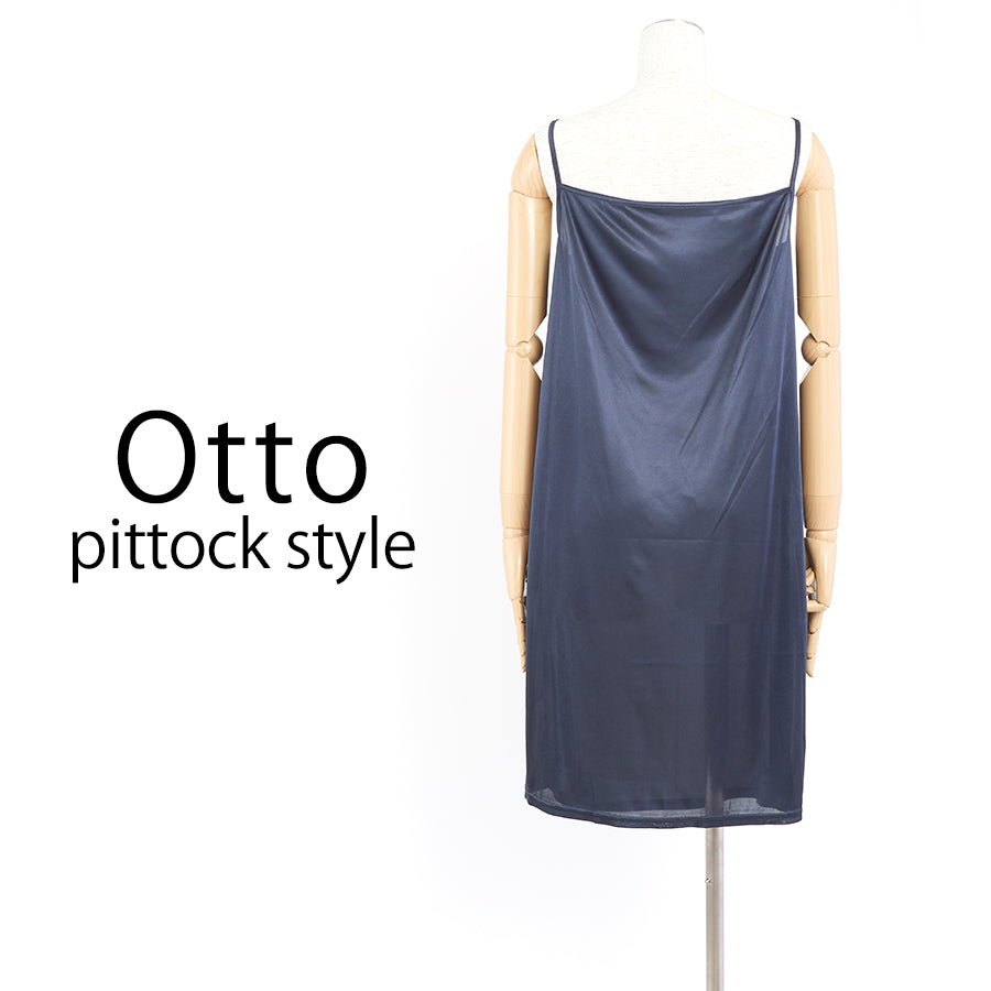 ドット柄はおりワンピース(Mサイズ／ネイビー／Otto pittock style(オットー ピトックスタイル))