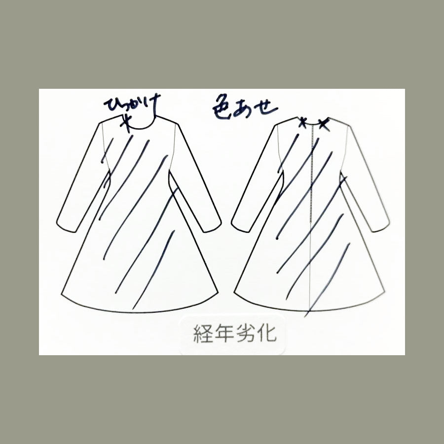 異素材切替ワンピース(Lサイズ／ネイビー／Chamois(シャミー)) – Merblue