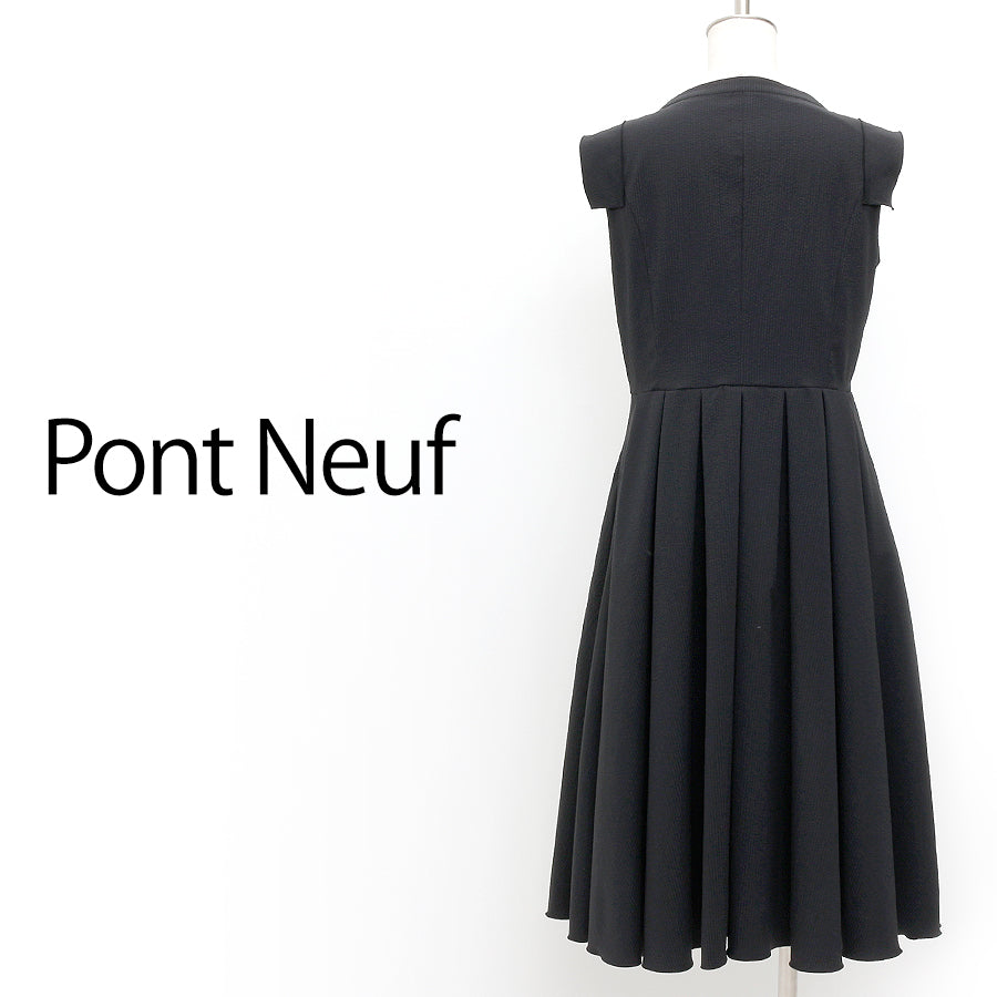 ストライプワンピース(Mサイズ／ブラック／Pont Neuf(ポンヌフ))