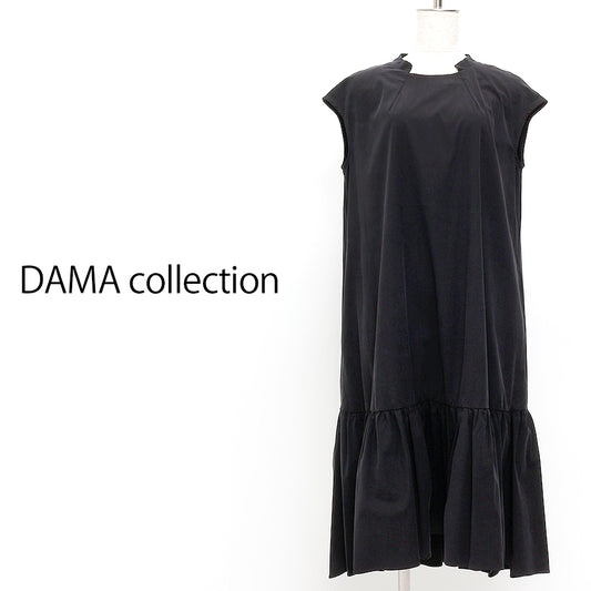 裾ギャザーワンピース(Mサイズ／ブラック／DAMA collection(ダーマ・コレクション))