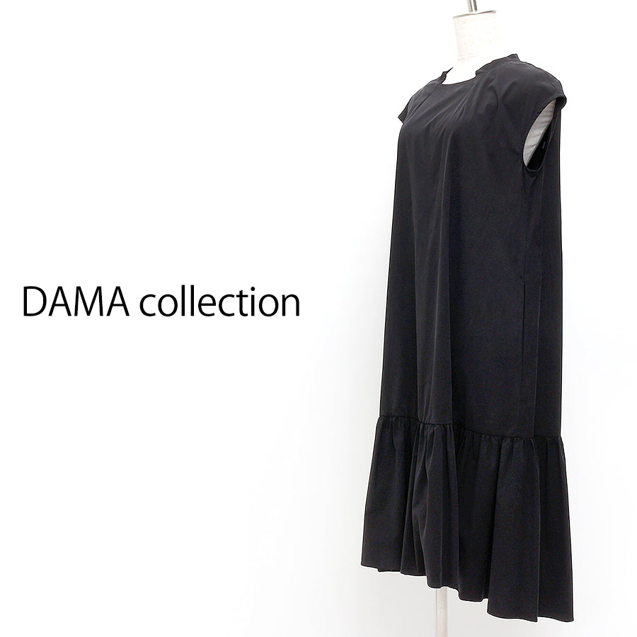 裾ギャザーワンピース(Mサイズ／ブラック／DAMA collection(ダーマ・コレクション))