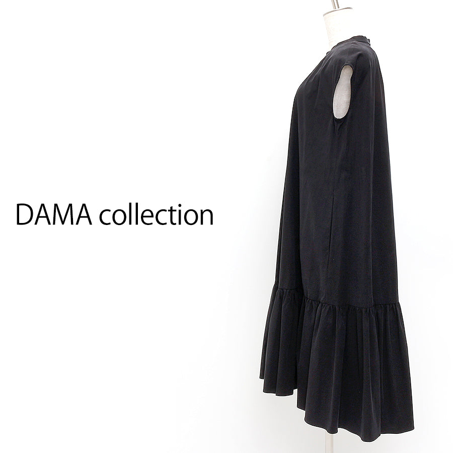 裾ギャザーワンピース(Mサイズ／ブラック／DAMA collection(ダーマ・コレクション))