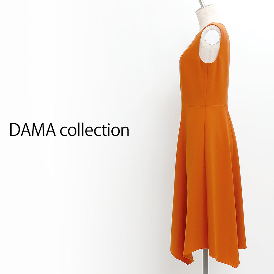 イレギュラーヘムワンピース(Mサイズ／オレンジ／DAMA collection(ダーマ・コレクション))